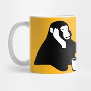 DREAMING MONKEY DRINKING COFFEE ART DRAWING Mug